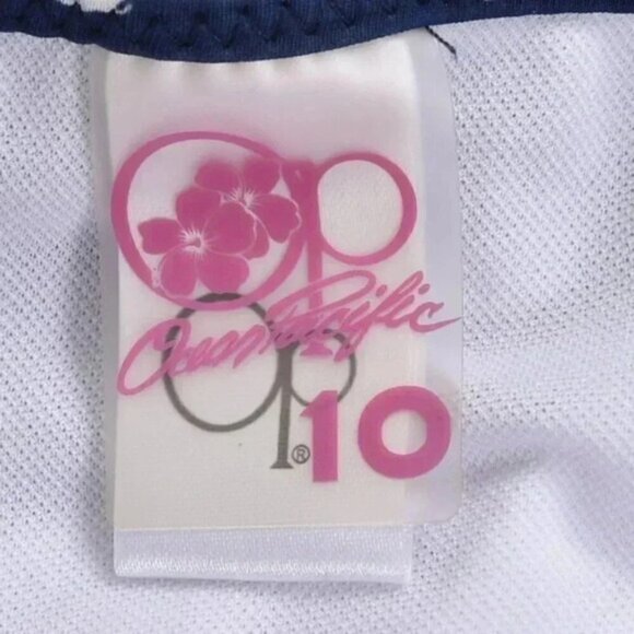 OP Ocean Pacific Swimsuit Swim Dress Blue One Piece Swimming  Size 10 - Picture 6 of 8